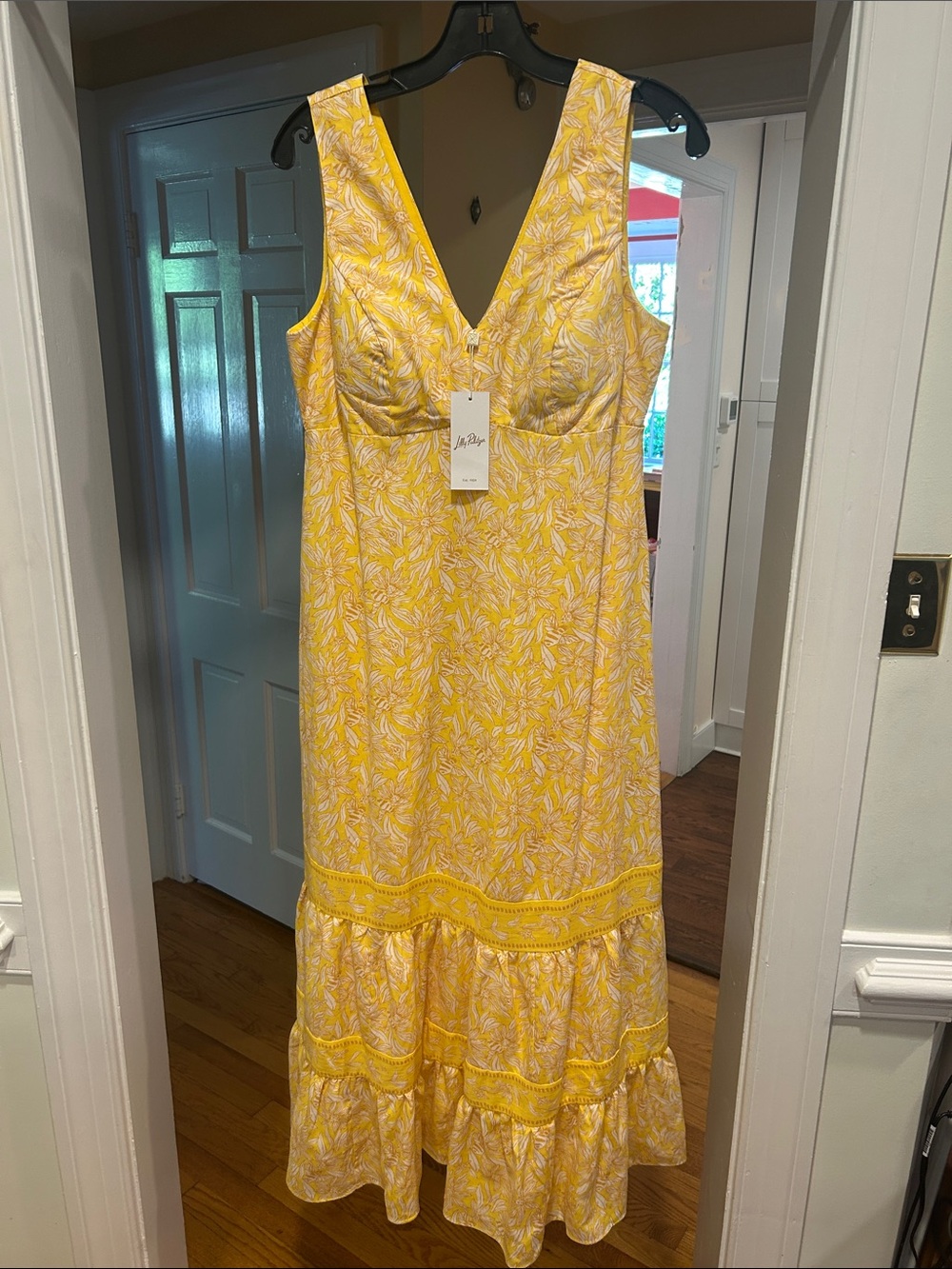 Lilly Pulitzer Yellow and White Floral Dress NWT